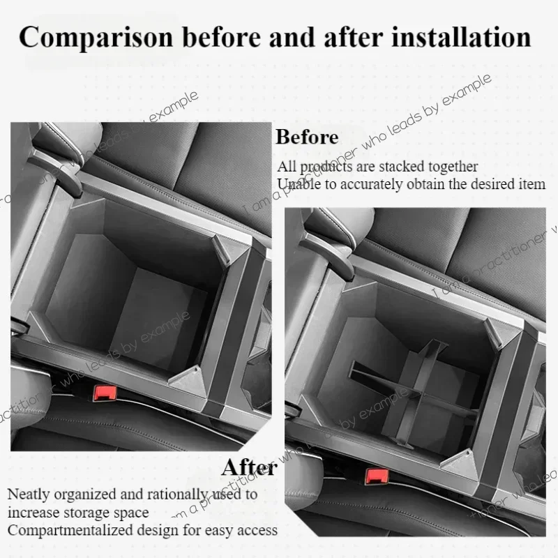 

For Tesla Cybertruck 2025 Armrest Box Storage Partition Center Console Insert Divider Organizer Partition Plates Storage Holder