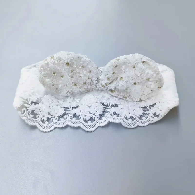 Sweet Bow Baby Headband Korean Lace Embroidered Newborn Hair Bands Summer Thin Empty Top Hairband Kids Hair Accessroies