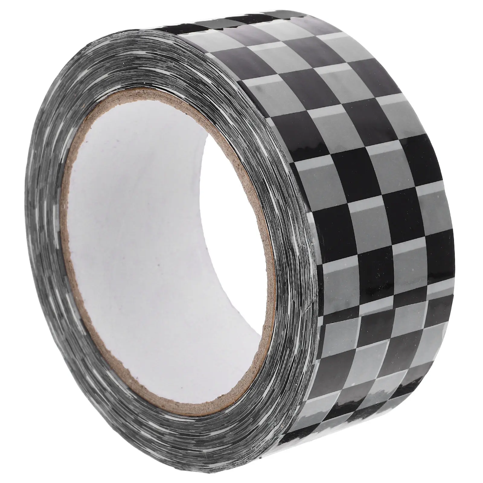 

1 Roll Black White Plaid Packaging Tape Easy Dispense for Shipping Sealing Boxes Delivery Goods Packing