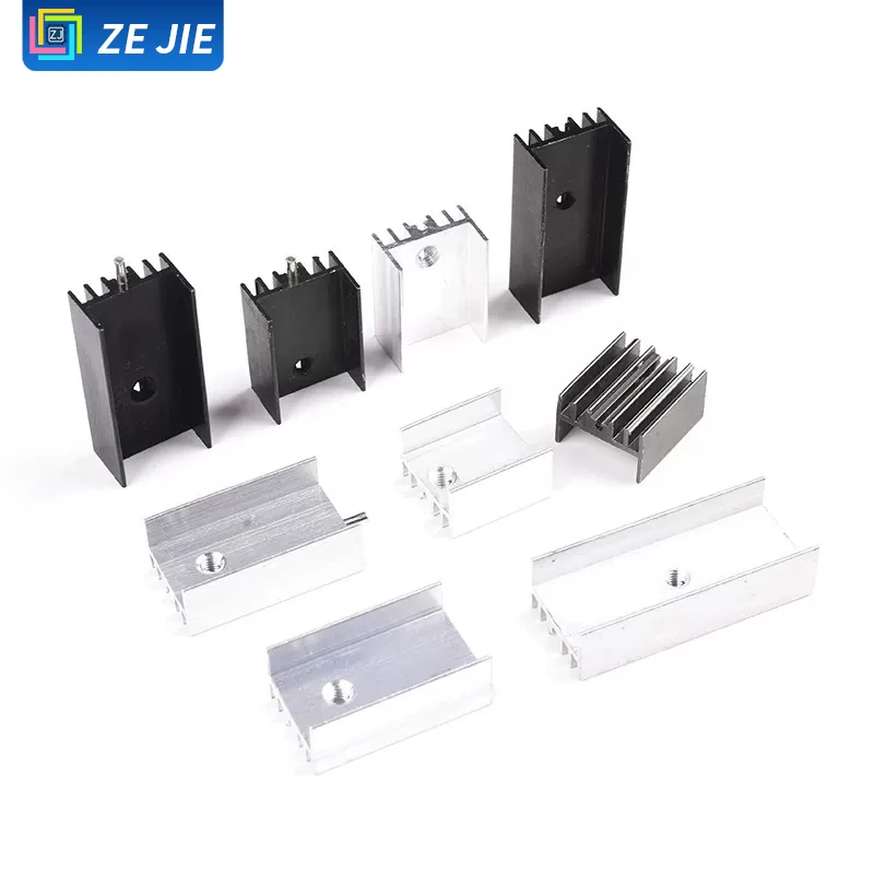 Aluminum Heatsink With Pins, TO‑220 for 7805 / 7812, Size:151016/20/25/30/35mm