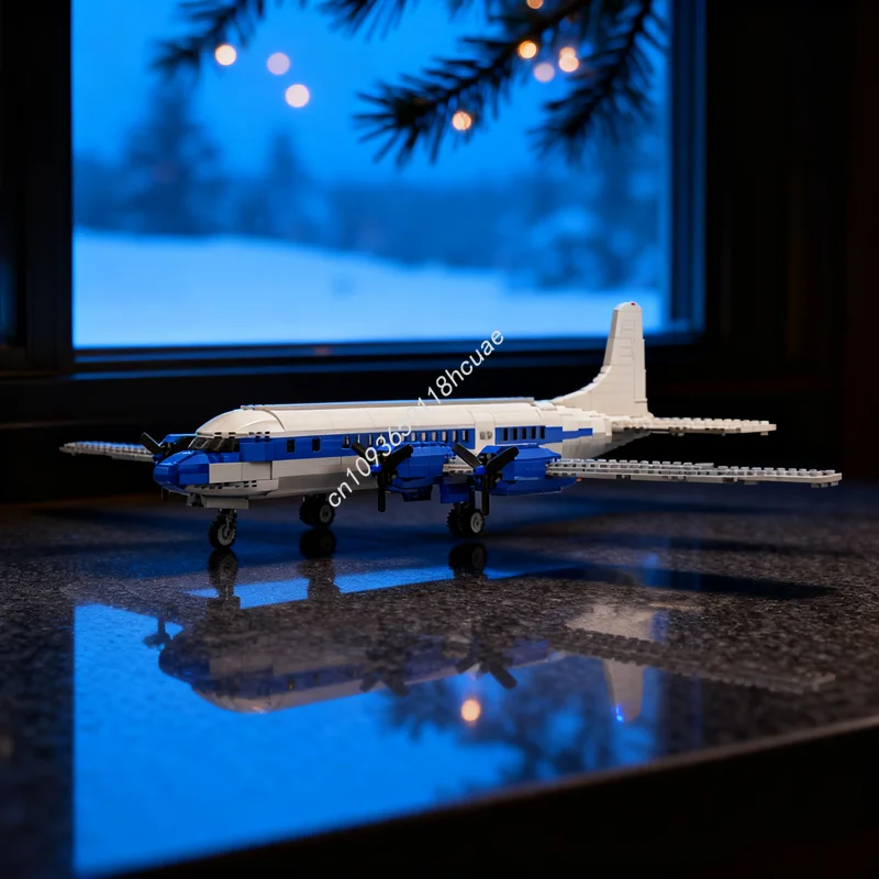 

1538pcs MOC Douglas DCD Cloudmaster City Airported Model Building Christmas Gift Blocks Assemble Toy DIY Creative Education Kids