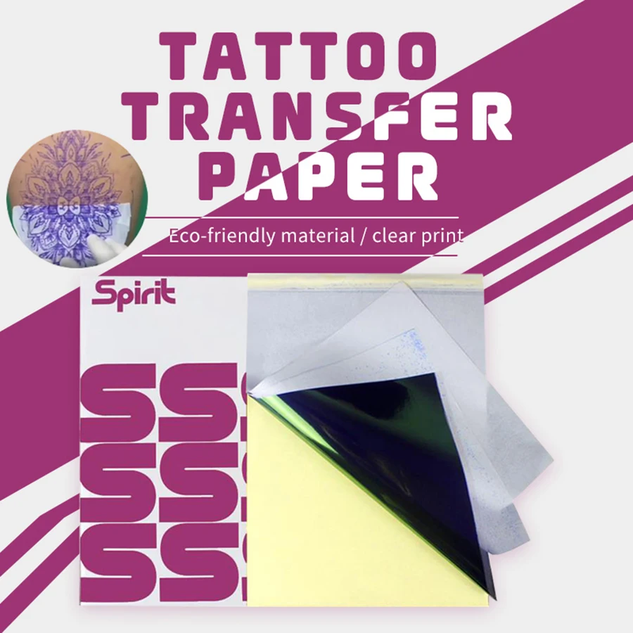 50Pcs Tattoo Transfer Papers Copier A4 Size Sheets for Tattoo Stencils Printer Spirit Master Carbon Paper