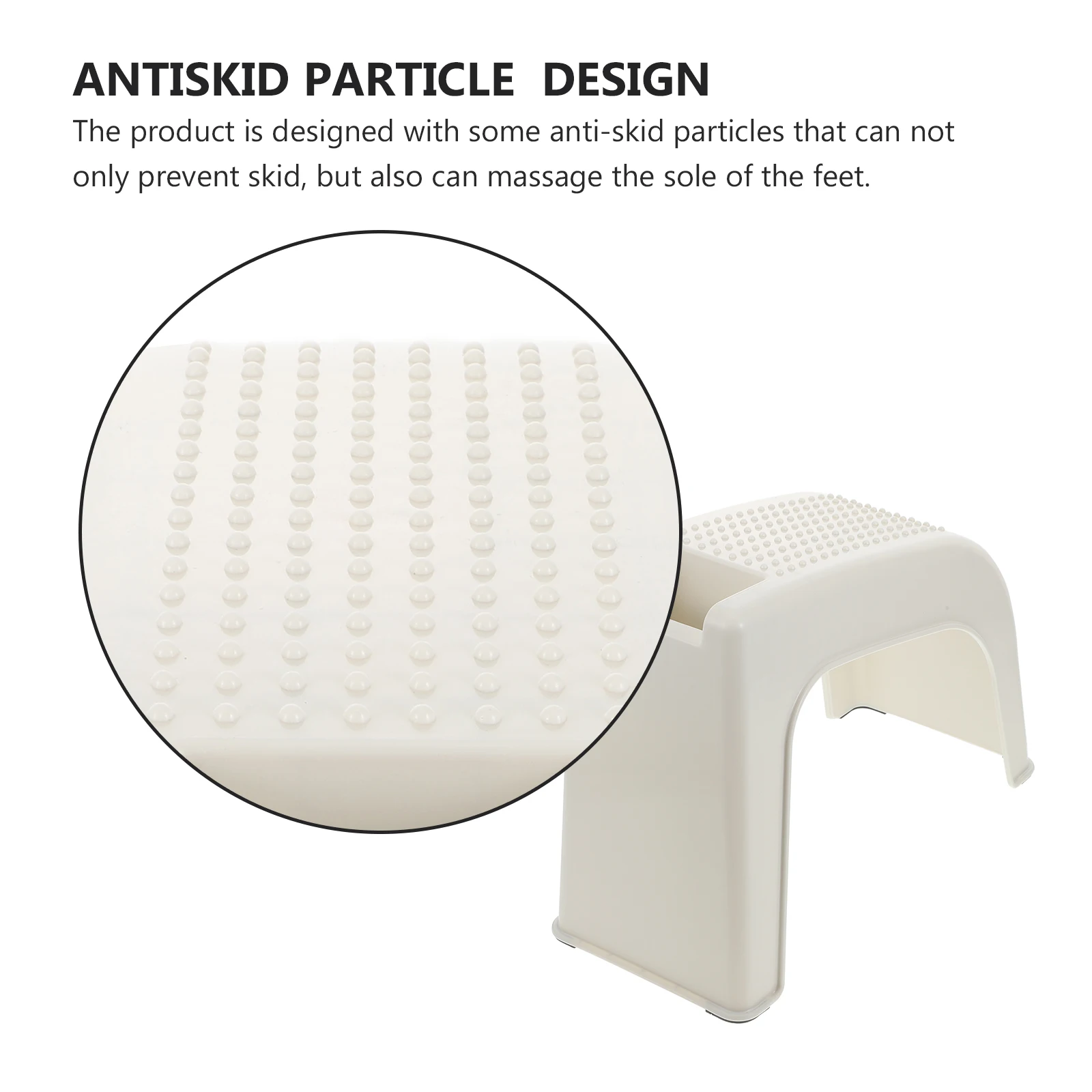 

1pc Plastic Footstool For Anti-Slip Small White Durable Household Foot Support Non-Slip Stool Pedicure Tool Practical Foot Care