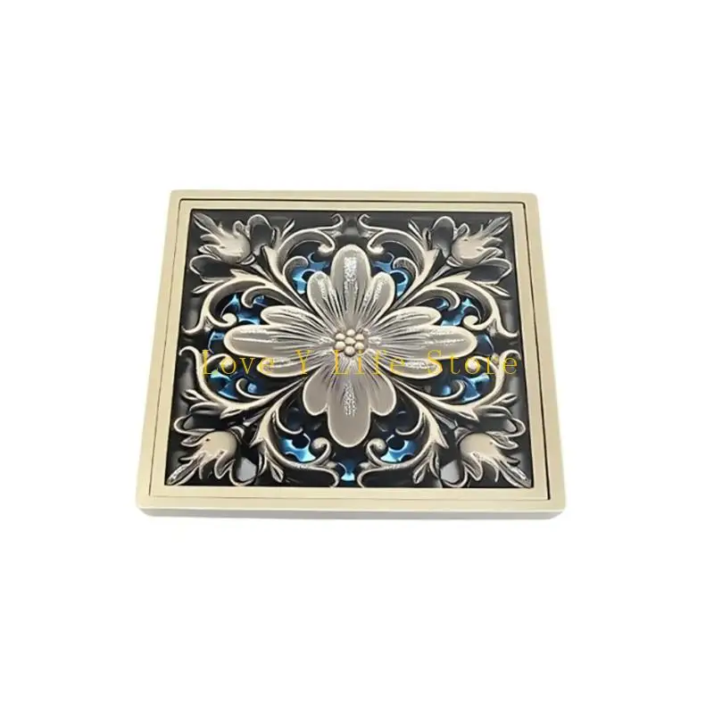 

L74C Antique Metal Floor Drain Bathroom Sewer Dectable Drainer Hair Catcher Bathroom Toilet Sewer Shower Drain Easy to Use