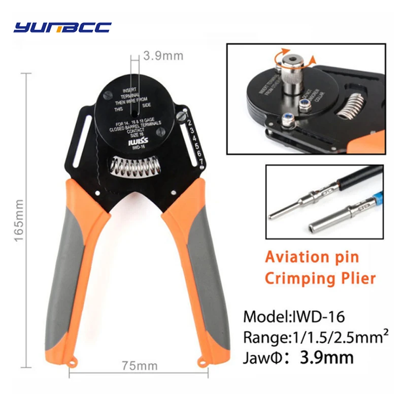 1 Pc IWD IWD-12 IWD-16 IWD-20 Crimper Piller Hand Tool for Deutsch Connector Deutsch DT DTM DTP Terminal W2 Pliers 18/16/14 AWG