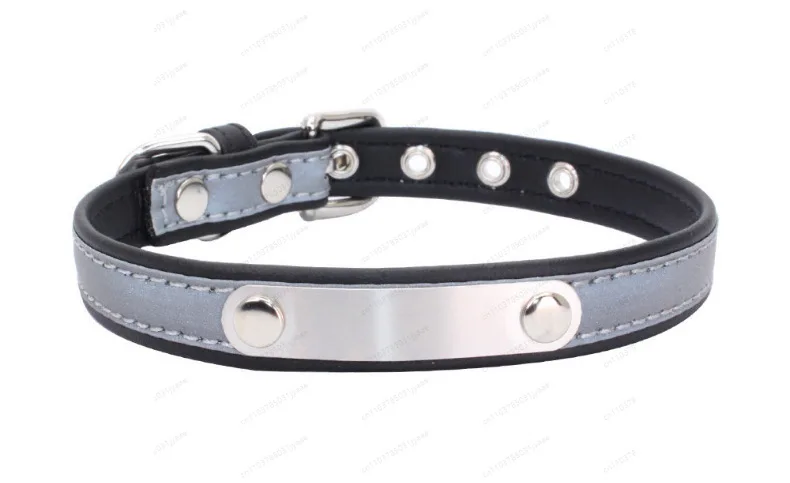 

Cat Collar Engraved Name Positioning Anti-lost Leash Custom Dog Lettering Neck Circumference Small Dog Reflective Light
