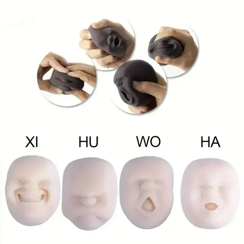 Human Face Emotion Vent Ball Resin Relax Doll Fun Novelty Caomaru Antistress Ball Toy Adult Stress Relieve Novelty Toys Gifts