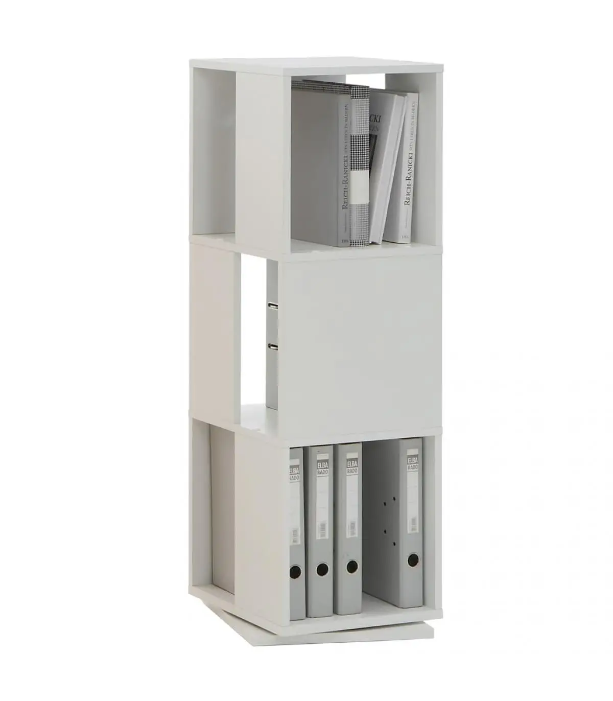 FMD filing cabinets rotating cabinet open white 34x34x108 cm