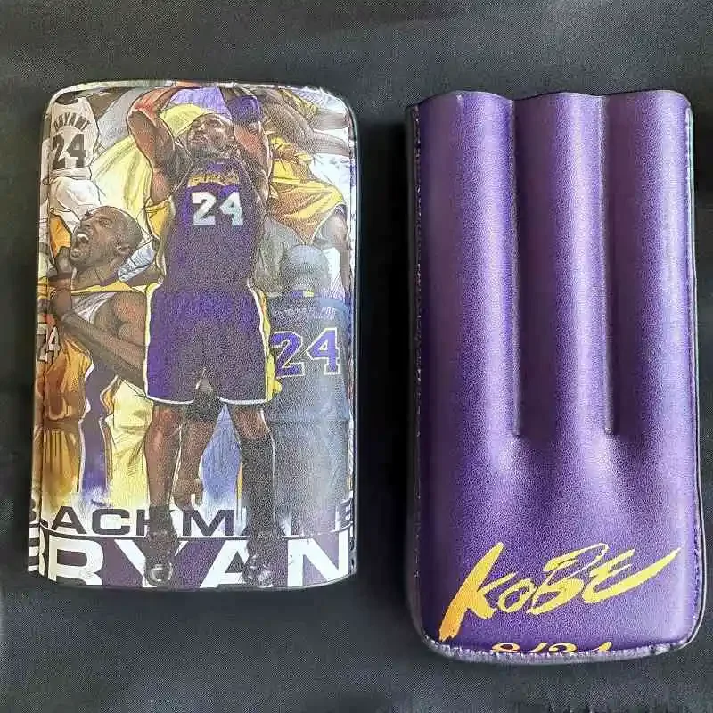 

Баскетбольная звезда, IP-стиль, трубка для сигар, 3 слота, чехол для сигар, дорожные портативные аксессуары для сигар, кожаный хьюмидор, подарок для мужчин 917