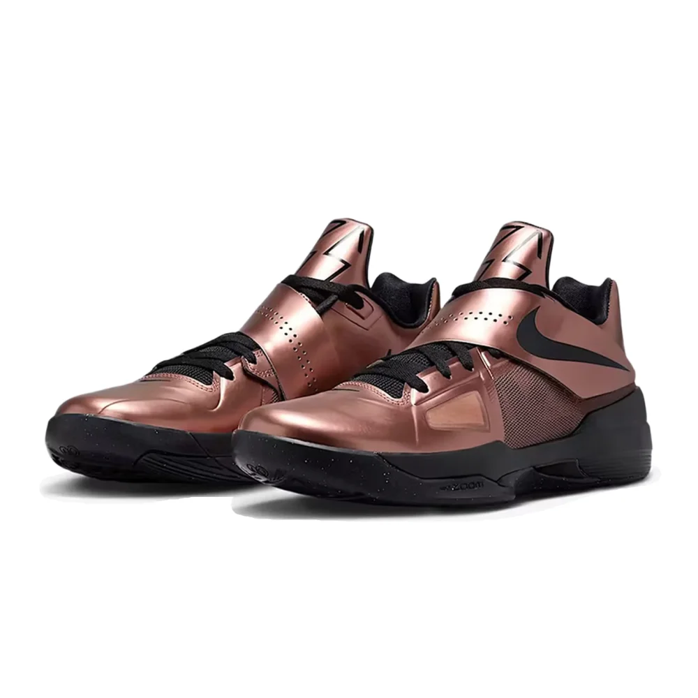 

Nike KD 4 “Christmas” Low-Top Basketball Shoes for Men Copper Comfortable, Slip-Resistant, DurableFZ5913-800