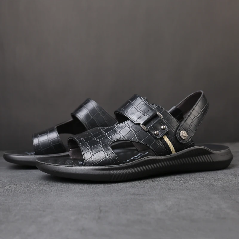 

Summer Beach Casual oes Men's Comfort Sandals Slip-On Rubber Upper Breathable Sole Faionable Trendy Footwear