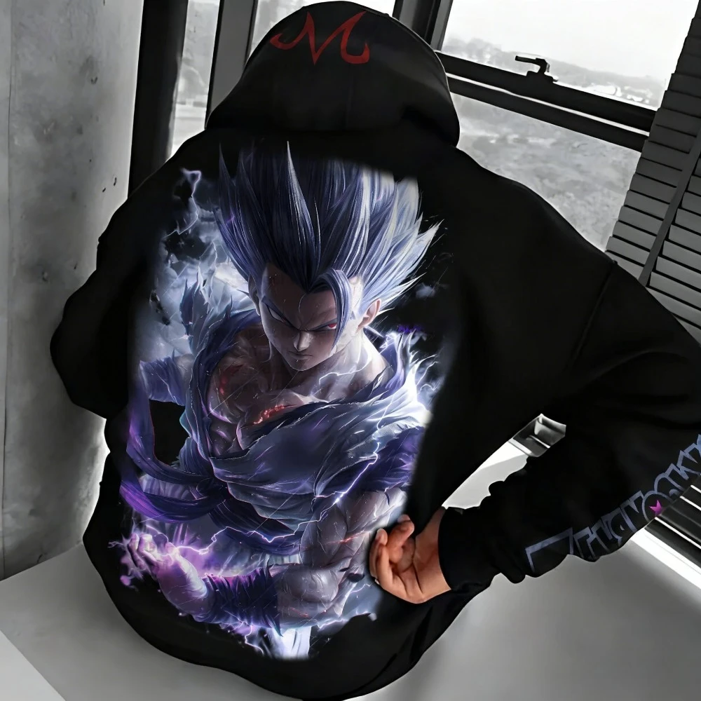 DRAGON BALL Men's Hoodie Sweatshirt Son Goku Japanese Anime Spring Autumn and Winter Boys Y2k Long-sleeved Parent-child Outfit