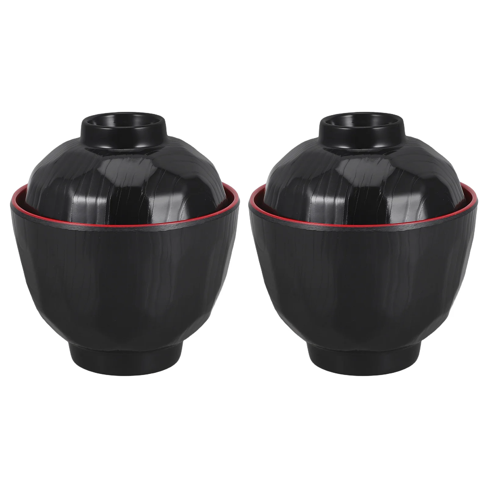 Cuencos de sopa de miso japonés, tazones de sopa pequeños tradicionales de 180Ml, plato para servir arroz con tapa, vajilla de cocina asiática, comida para dumplings, 2 uds.