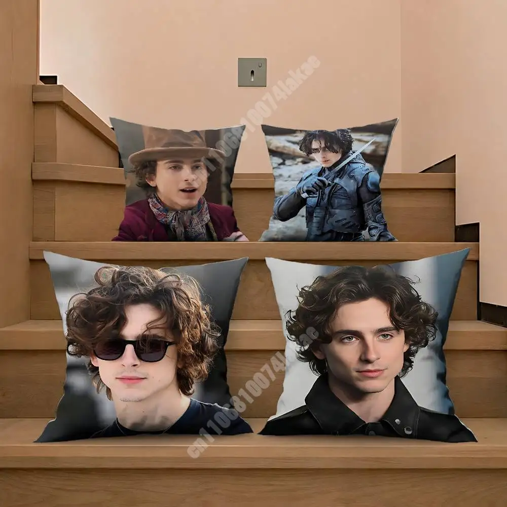 

Timmy T-Timothee Dune C-Chalamet Wonka Pillow Cover Cushion Case Sofa Couch Home Gaming Room Decoration