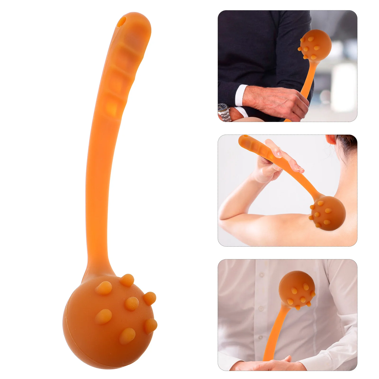 

Ручной силиконовый массажный молоток, ручной массажер для спины, шеи, плеч, эргономичная ручка, меридиан, инструмент для релаксации здоровья