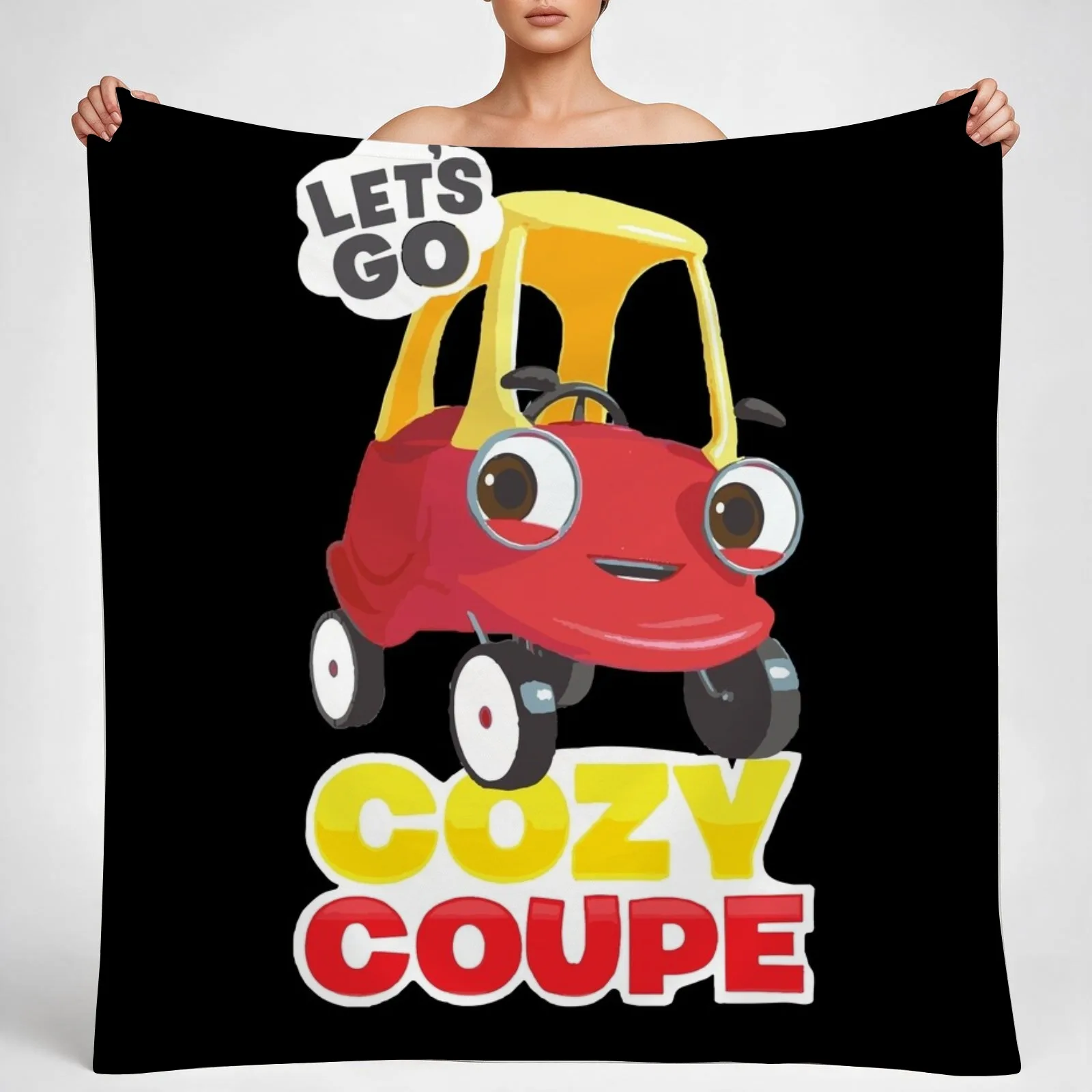 COZY COUPE LET'S GO Throw Blanket couch cozy soft plush fuzzy picnic outdoor blanket