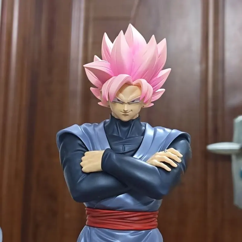 Hot Dragon Ball Black Goku Holds His Chest Pink And Black Wukong Articulated Action Figure Collectible Model Decoration Toy view 4