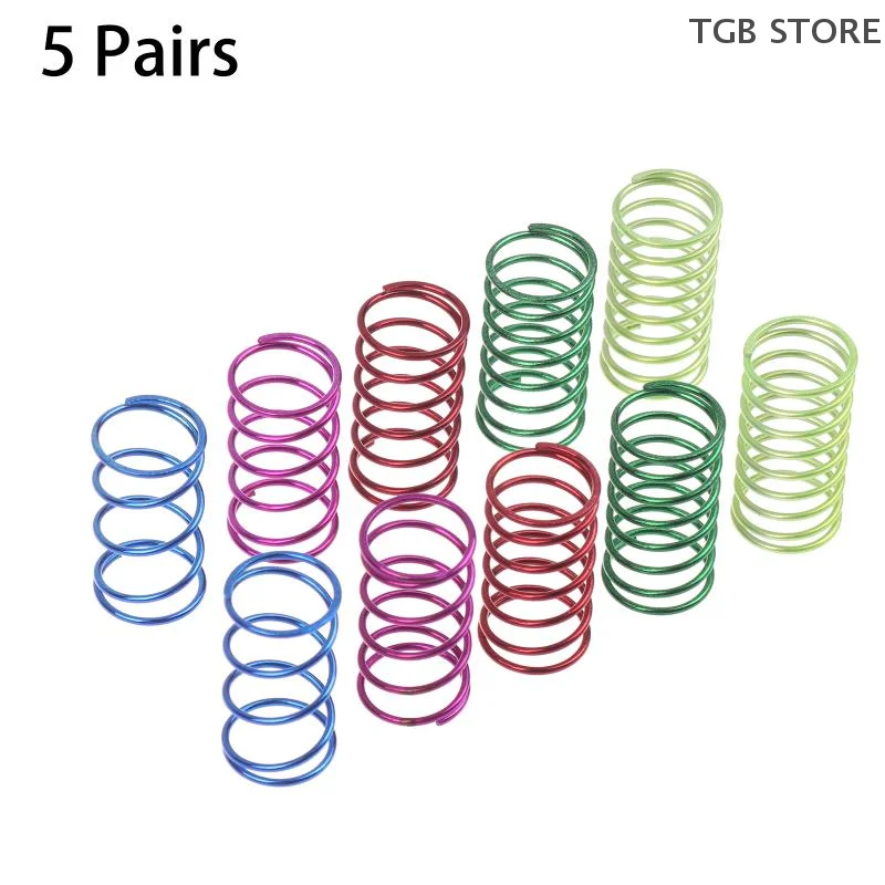 5 Par / 10 Sztuk Amortyzatory Sprężynowe do Samochodów RC w Skali 1/10 Model Hobby Drift Wyścigi Szosowe Uniwersalne Kolorowe