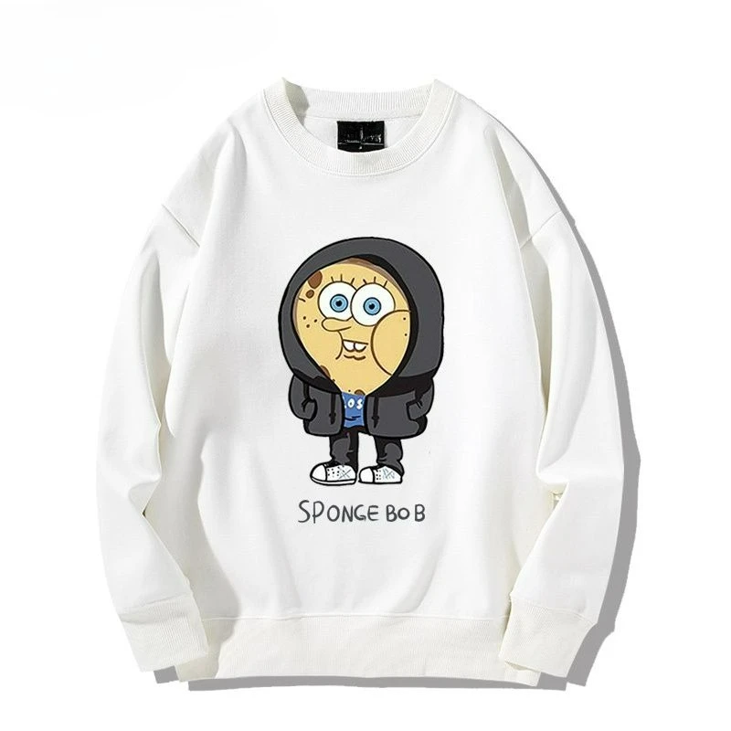 2025 SpongeBob SquarePants Jersey con estampado de estrellas para parejas Ropa infantil holgada y informal moderna y versátil