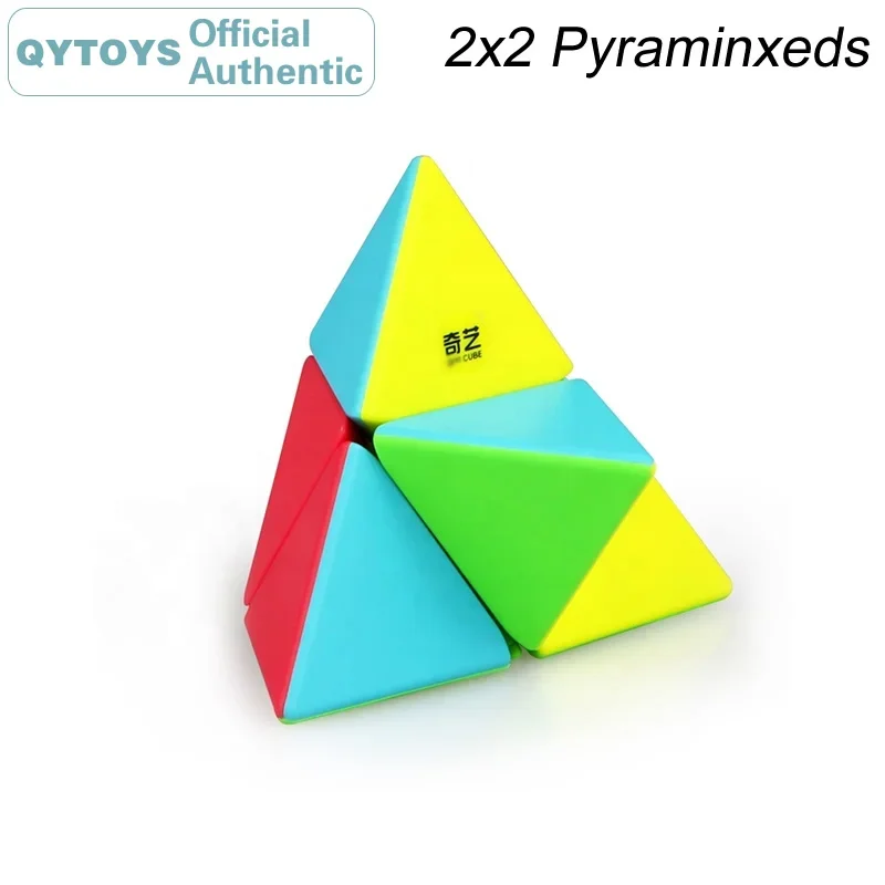 QYTOYS Pyramid 2x2 Magic Cube MoFangGe XMD Cubo Magico Professional Neo Speed Cube Puzzle Antistress Toys For Children