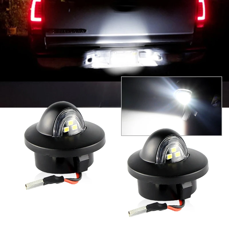 2x LED License Plate Lights Auto Number Plate Lamp Car Light Assembly Red White For Ford Ranger Explorer F-150 F-250 F-350 F150