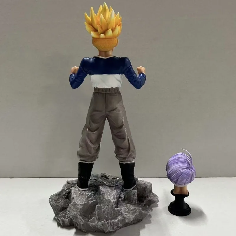 26cm Dragon Ball Crying Trunks Double Head Standing Animation Peripheral GK Figure Model Ornament Collection Gift