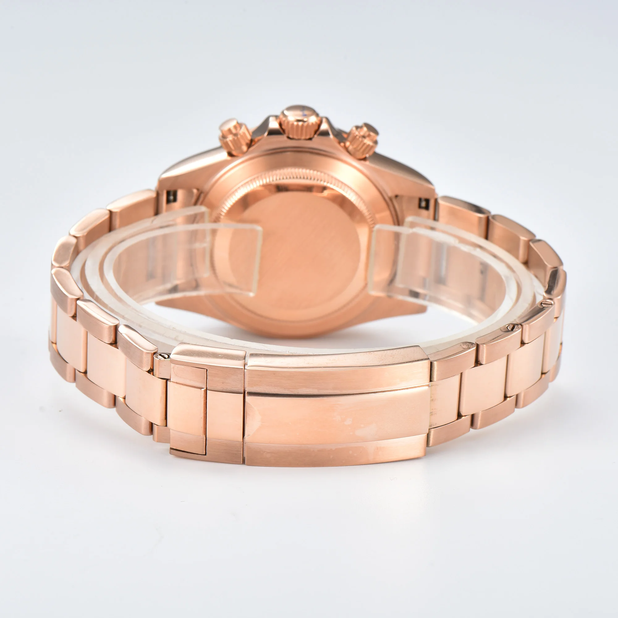 ساعة كرونوغراف VK63 للرجال من زجاج الياقوت المقاوم للصدأ مقاومة للماء حافظة صلبة مضيئة ساعة رياضية للرجال