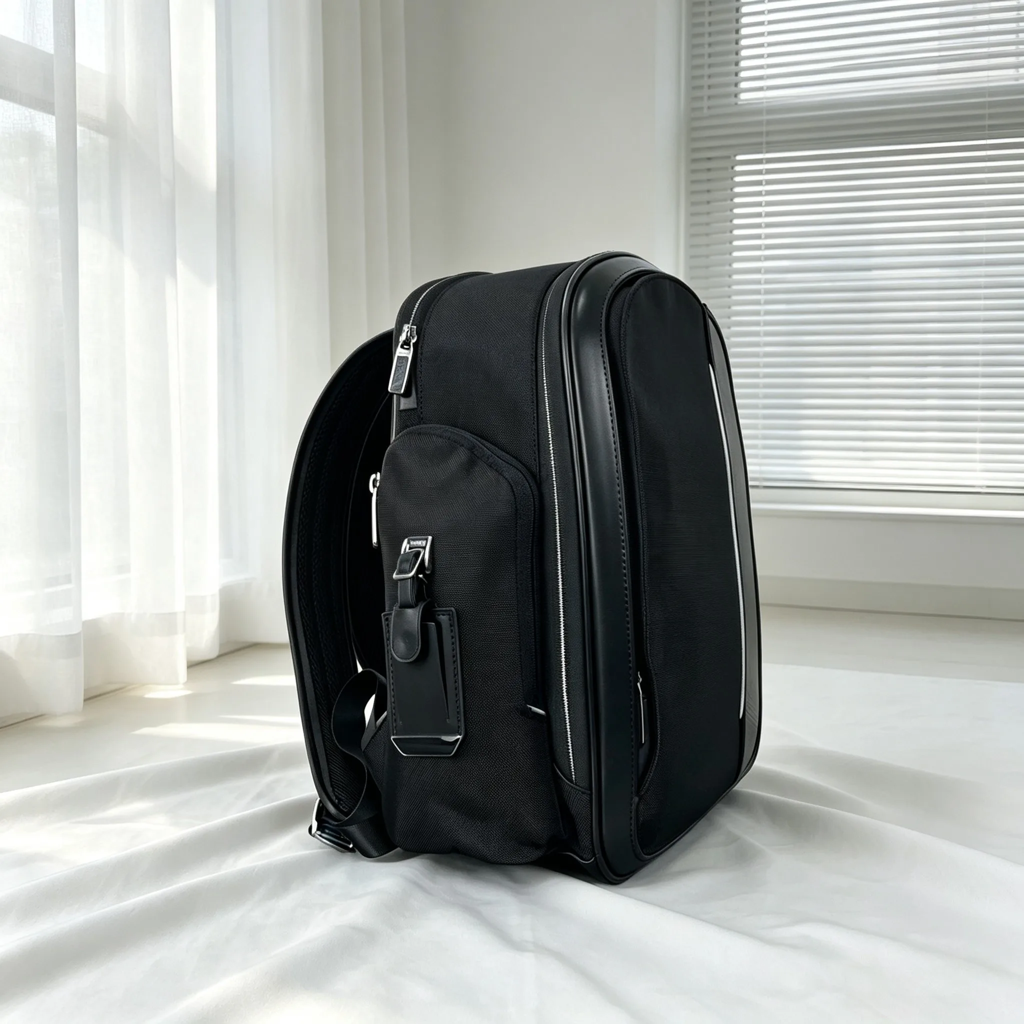 Men’s Nylon Large Capacity Business Backpack, Cool Stylish College School Bookbag