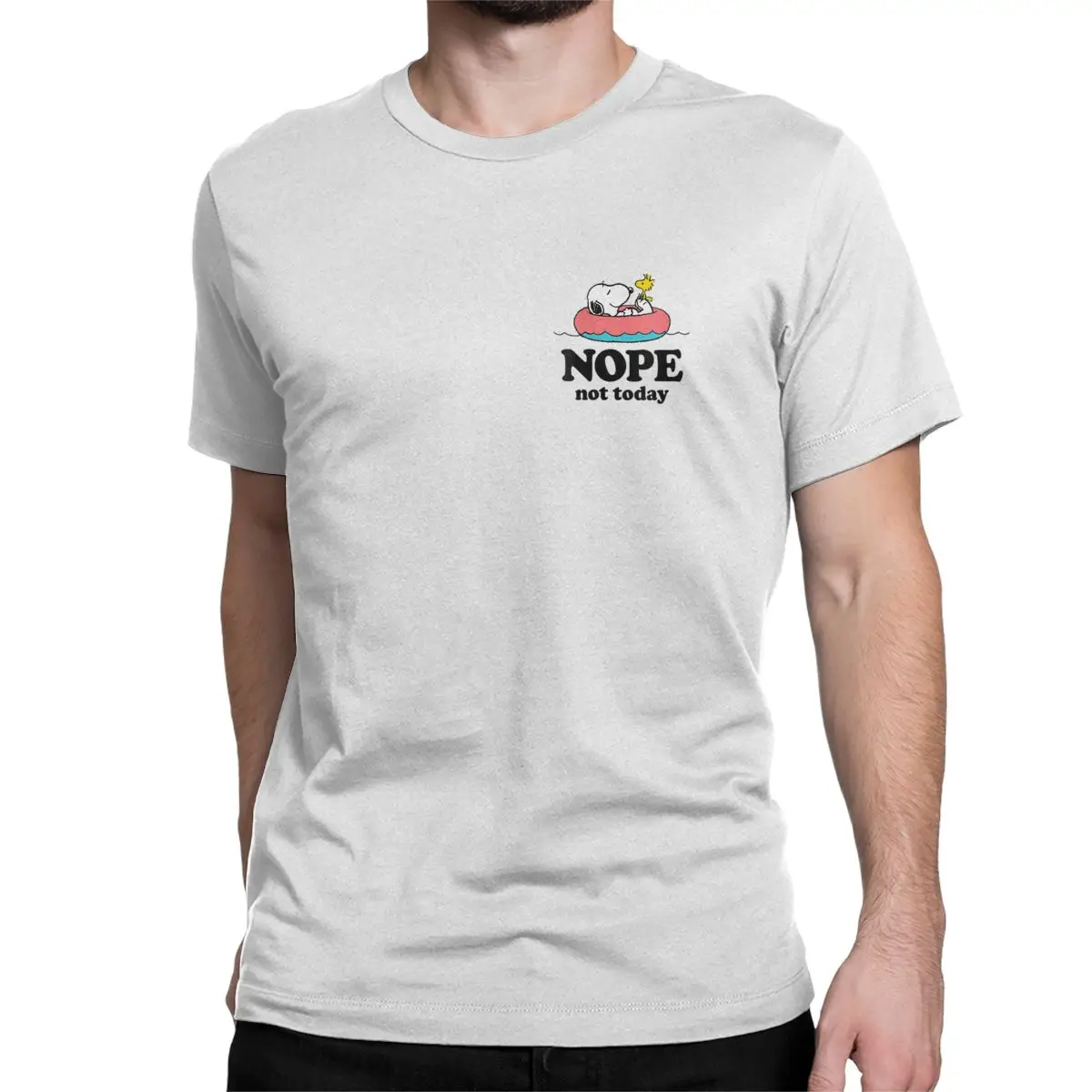 Men Women's Womens Snoopy Nope Not Today T Shirts Cotton Clothing Awesome Short Sleeve Round Neck Tees Gift Idea T-Shirts