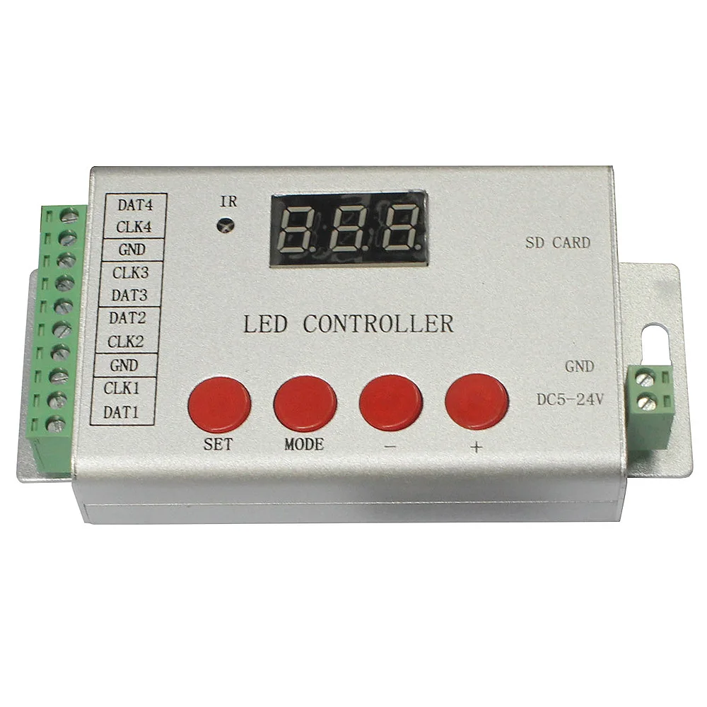 

4 ports led Madrix controller,6144 pixels,infrared remote control,WS2812,DMX512,UCS1903,SM16703 strip programmable controller