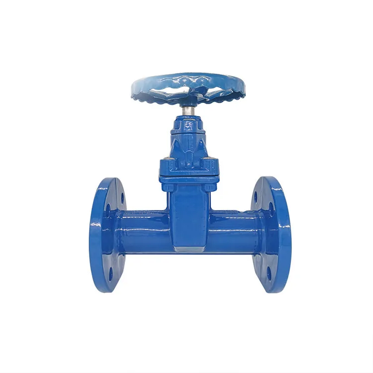 Soft Sealing Manual Ductile Iron Sluice Gate Valve for Water ISO Certified DIN F5 PN10/PN16 Flange Type Non Rising Stem