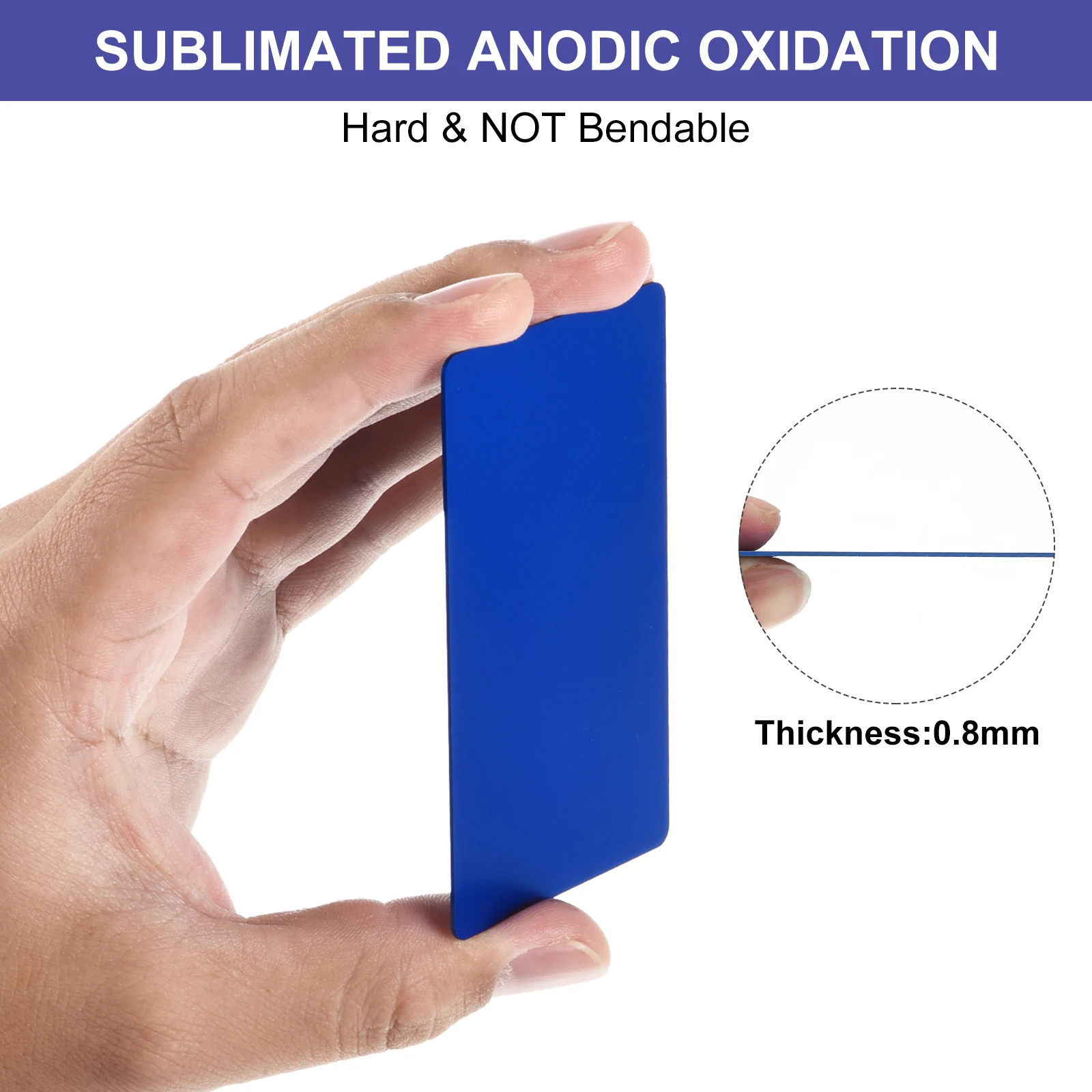 20/30Pcs 86x54x0.8mm Metal Business Cards Anodized Aluminum Blanks Name Card Laser Engrave Printable Name Cards for Custom DIY