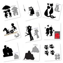 Metal Cutting Dies couple animal cat Decoration Scrapbook Paper Craft Knife Mould Blade Punch Stencils
