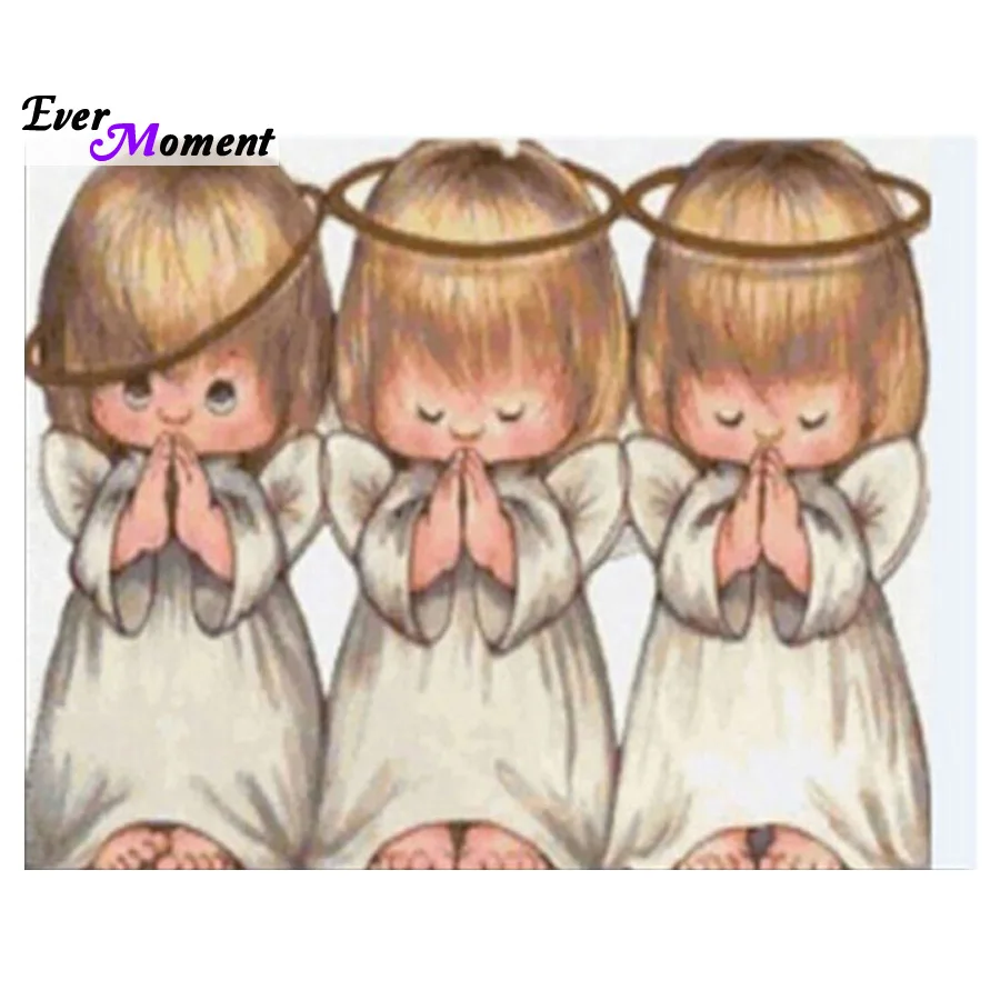 Three Little Angels 30x40 diamond painting cross stitch full diamond embroidery decoration square christmas gift ASF397