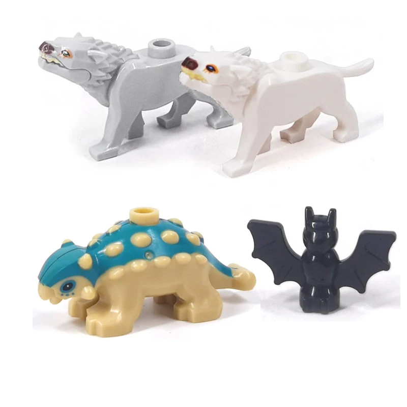 MOC Stad Dier Bouwsteen Model Karakter Boerderij Accessoires Gans Varken Hond Orang-oetan Cheetah Shark Dierentuin Baksteen Speelgoed Geschenken