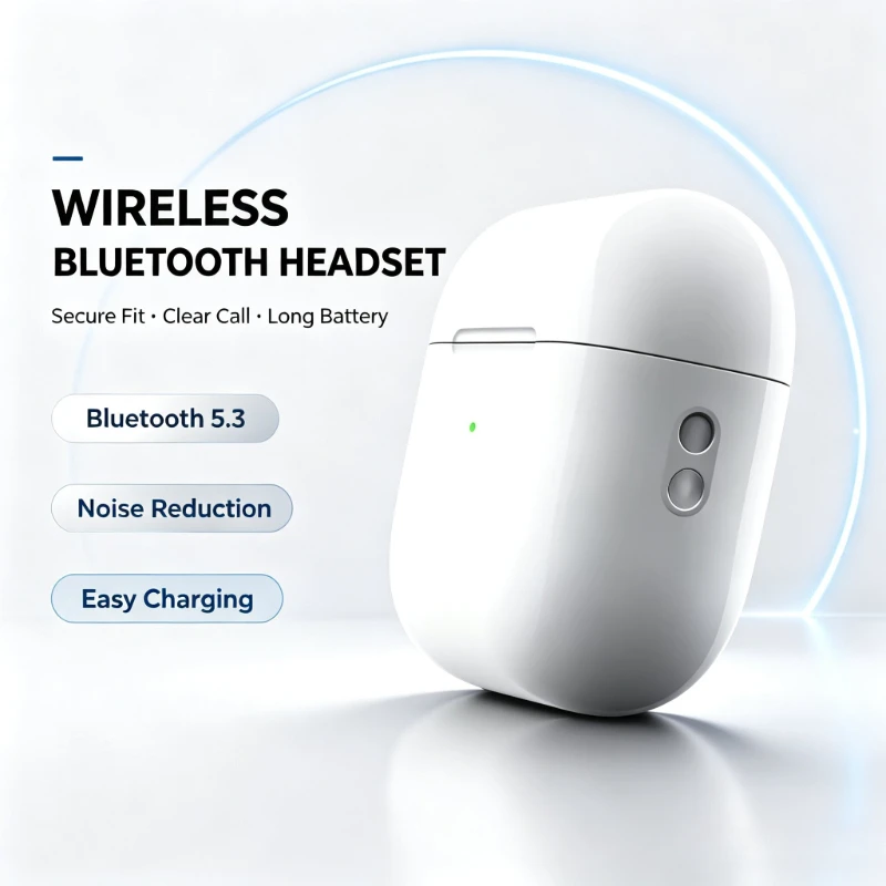 Słuchawki douszne kompatybilne z TWS-Bluetooth, bezprzewodowe słuchawki douszne, długi czas pracy na baterii, wygodny design, odpowiednie do gier.