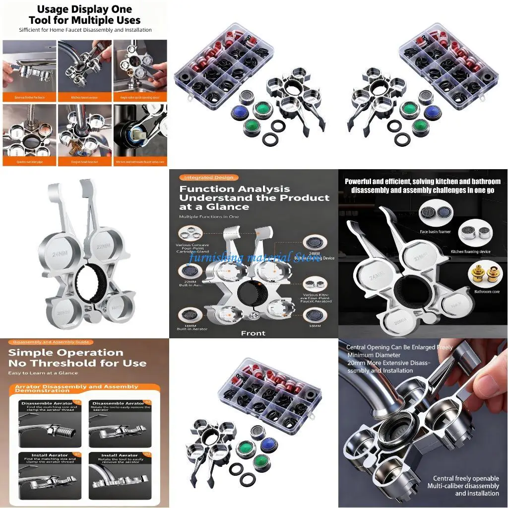 

Y5GD Professional Faucet Aerator Removal Tool with Long Service Kitchen Faucet Repair Tool for Reliable Home Repair