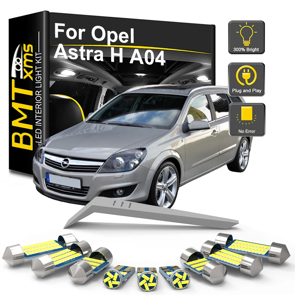 11/17PCS LED Interior Light Bulb Kit For Opel Astra H A04 2004 2005 2006 2007 2008 2009 LED Car Dome Trunk Lamp Canbus,Map Dome