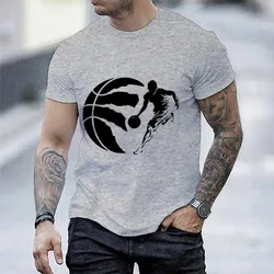 Summer Men's Clothing Hip Hop Basketballer Tee Shirt Men Casual Short Sleeve Streetwear Funny Printed Graphic Tops Cool T-shirt