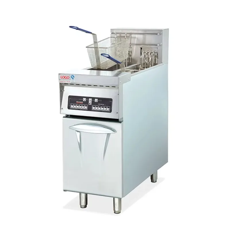 

Heavy Duty Stainless Steel Commercial Fryer | 1-Tank 2-Basket Electric Deep Fryer with Digital Display | Fast Food Equipment