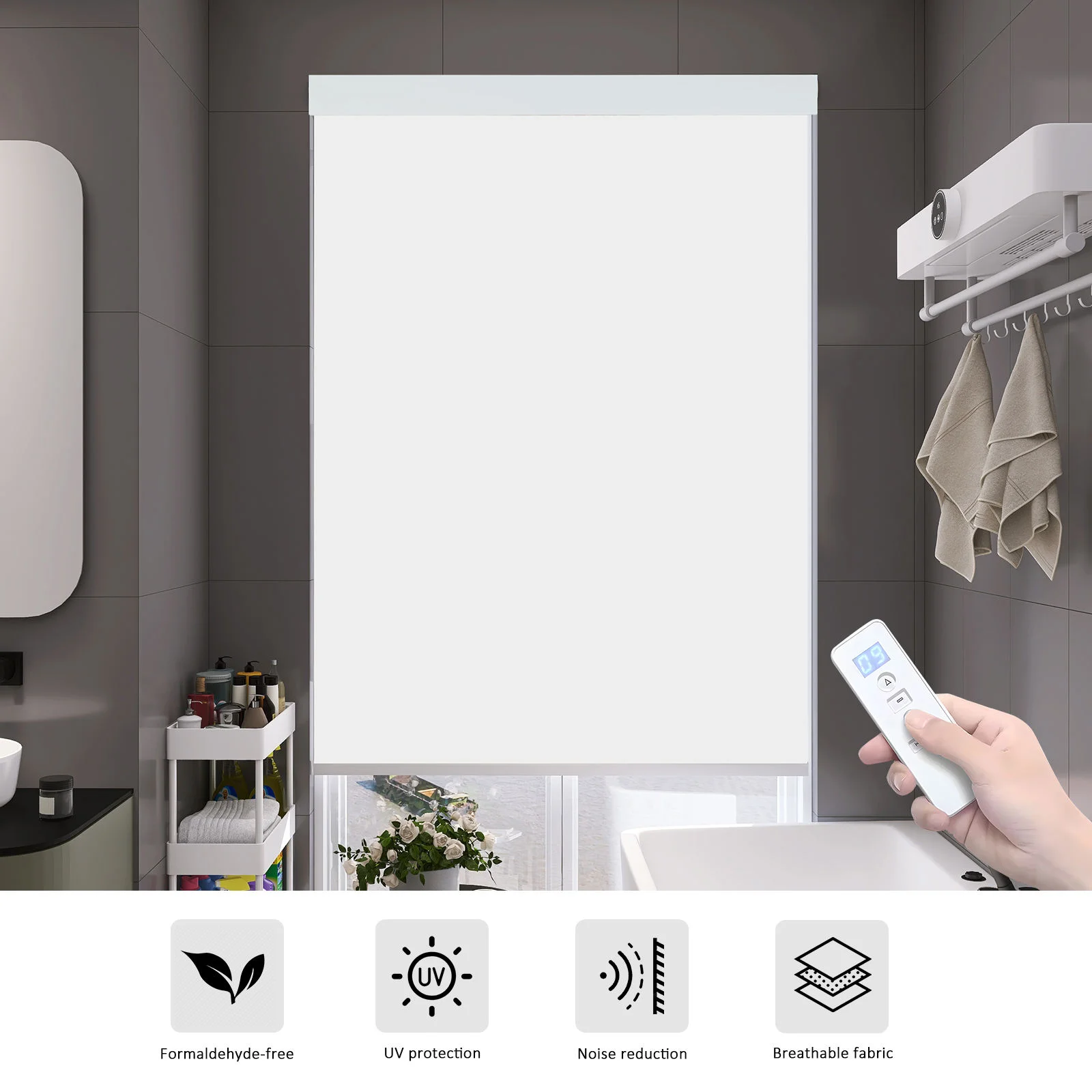 Electric Smart Roller Blind Remote Motor Wholesale Manufacturer Soundproof Heat Insulation Wireless Shades Roller Shades