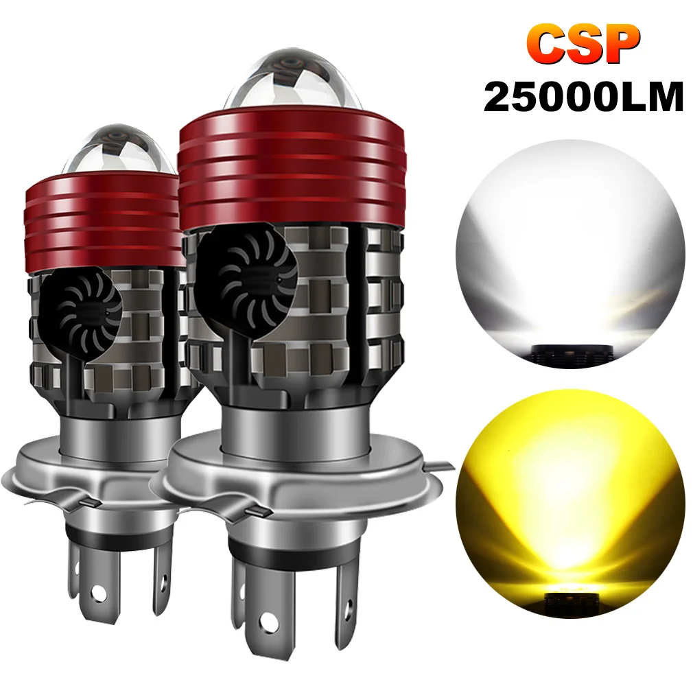 25000LM H4 Led Motorcycle Headlight LED BA20D H6 P15D Lamp LED 3570 CSP High Low Beam Led Bulb Motorcycle Fog Lights 12V 24V