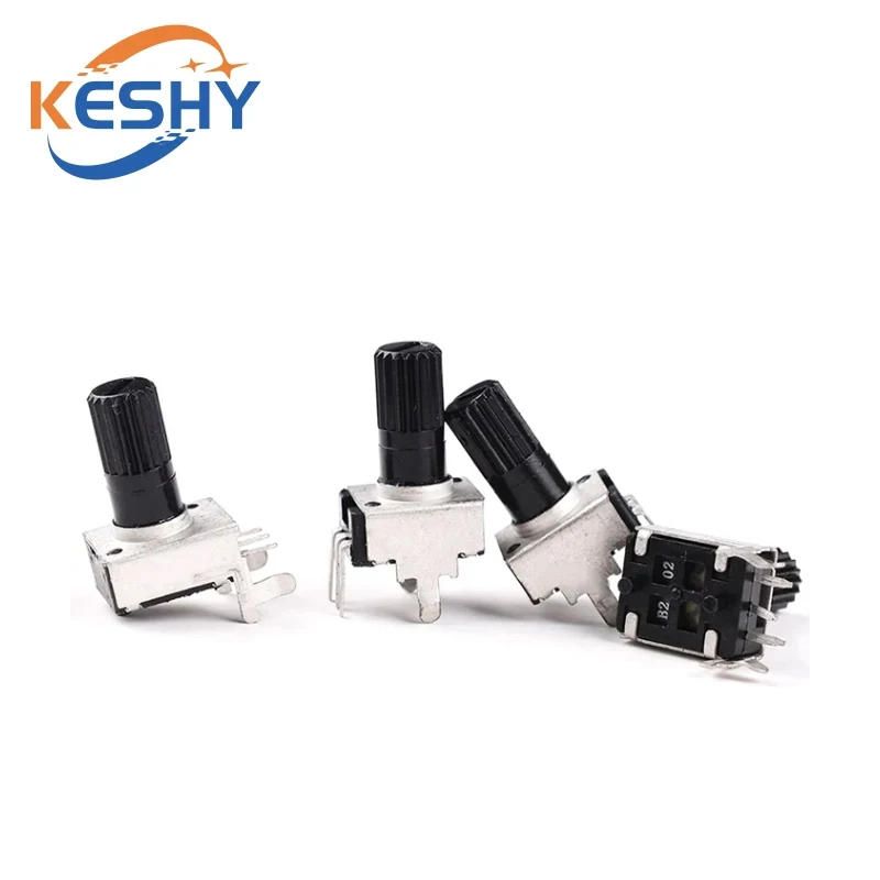 5PCS 0932 Potentiometer Adjustable Resistance Speed Regulation Vertical Horizontal 5K 10K 50K 100K 3 Pin Long Shank RV09 Knob