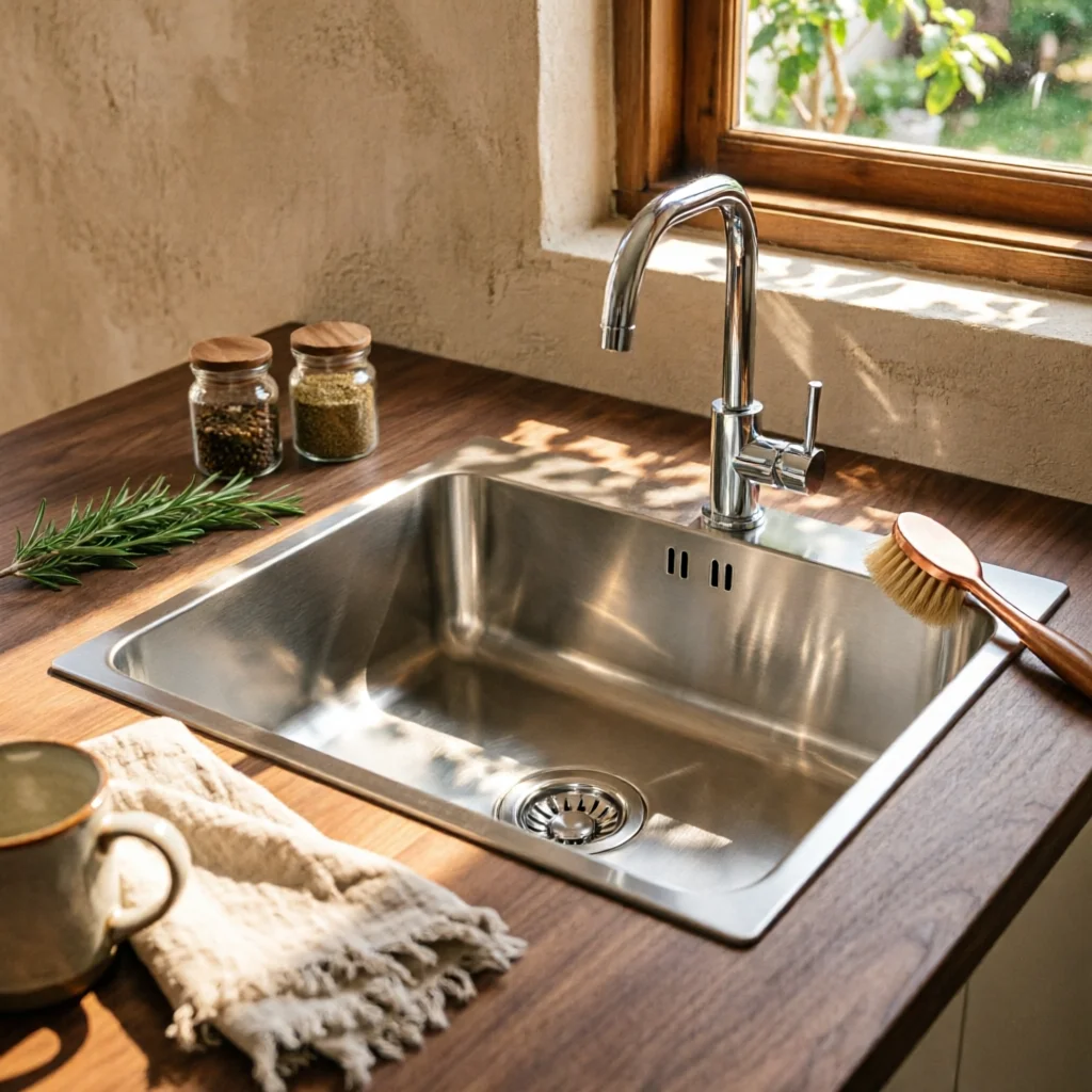 Coffee Rinse Station with Built-in Drain Tray Recessed Low-profile Organizer for Coffee Bars and Home Coffee Corners