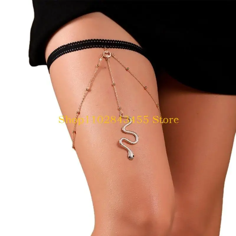 49mc-シャイニングボヘミアンスタイル多層レッグハーネスチェーンゴシック太ももチェーンビキニ用
