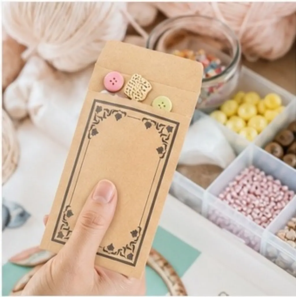 50Pcs Compact Kraft Envelopes Self Sealing for Money Coins Currency Budgeting Mini Brown Envelopes Small Cash Storage Pouches