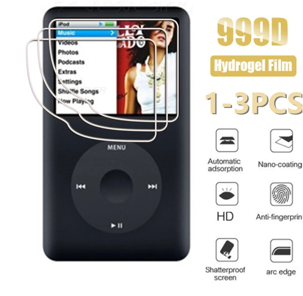 

1-3 Pcs For Apple iPod Classic 2.5" New HD Clear Hydraulic HD Soft Hydrogel Film Full Protective Screen Protector Cover