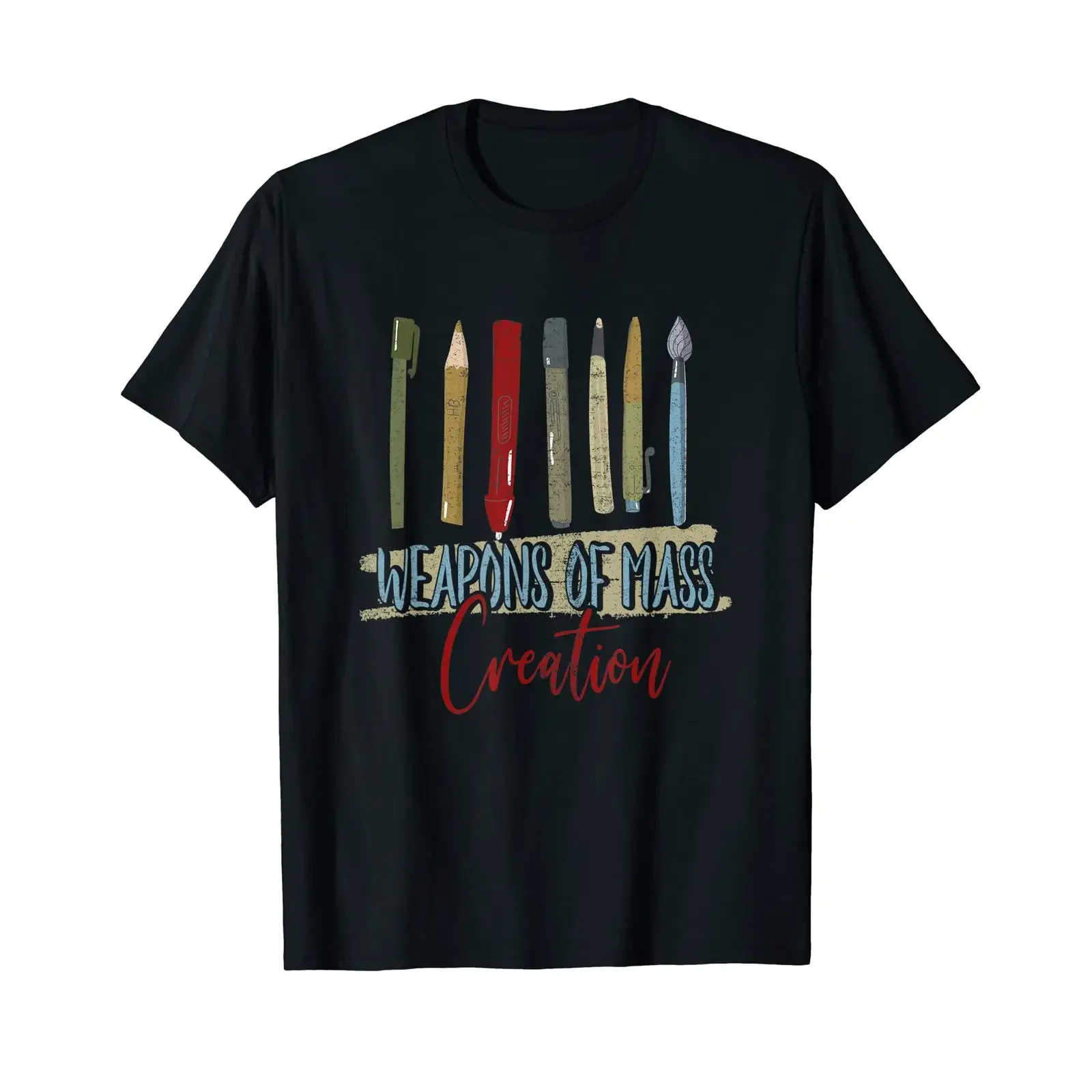 Writer Weapons Of Mass Creation Funny T Shirt vintage Washed Comfortable Casual Stylish Versatile streetwear fashion Unisex