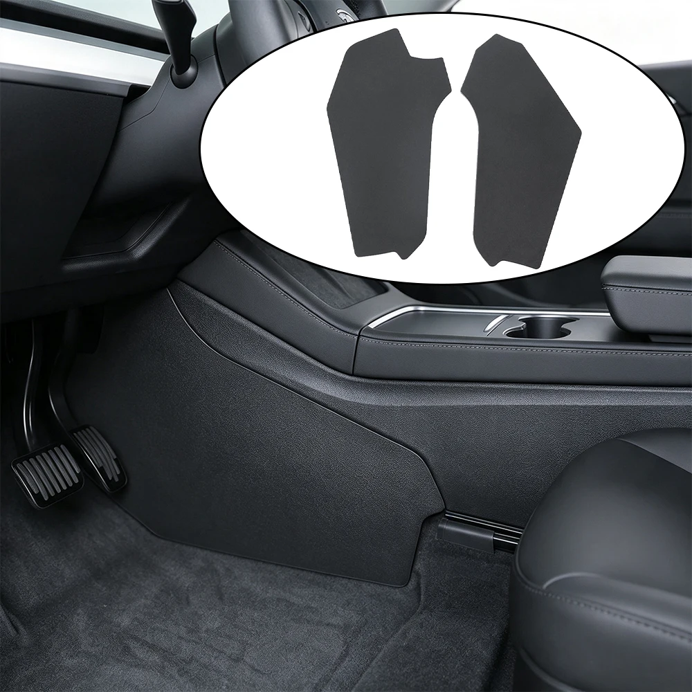 For Tesla Model Y 2021-2024 Car ABS Side Defense Anti-kick Pad Central Control Anti-dirty Pad Auto Interior Protective Accessory