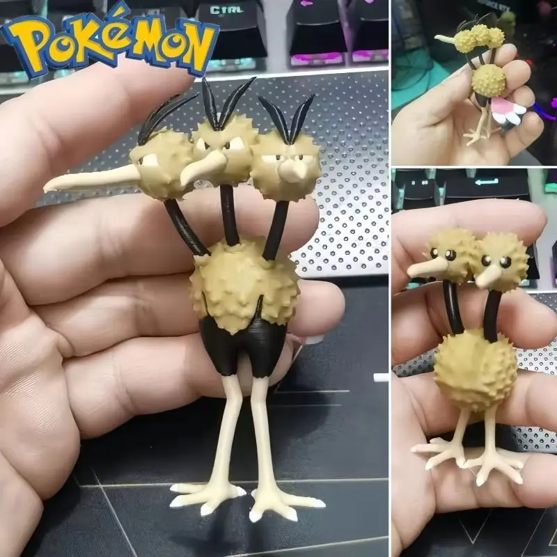 Hot Sale Pokemon Anime Figure Dodrio Doduo Proportion World 1:20 Diy 3d Printing Kawaii Cartoon Toy Character Model Kid Xma Gift